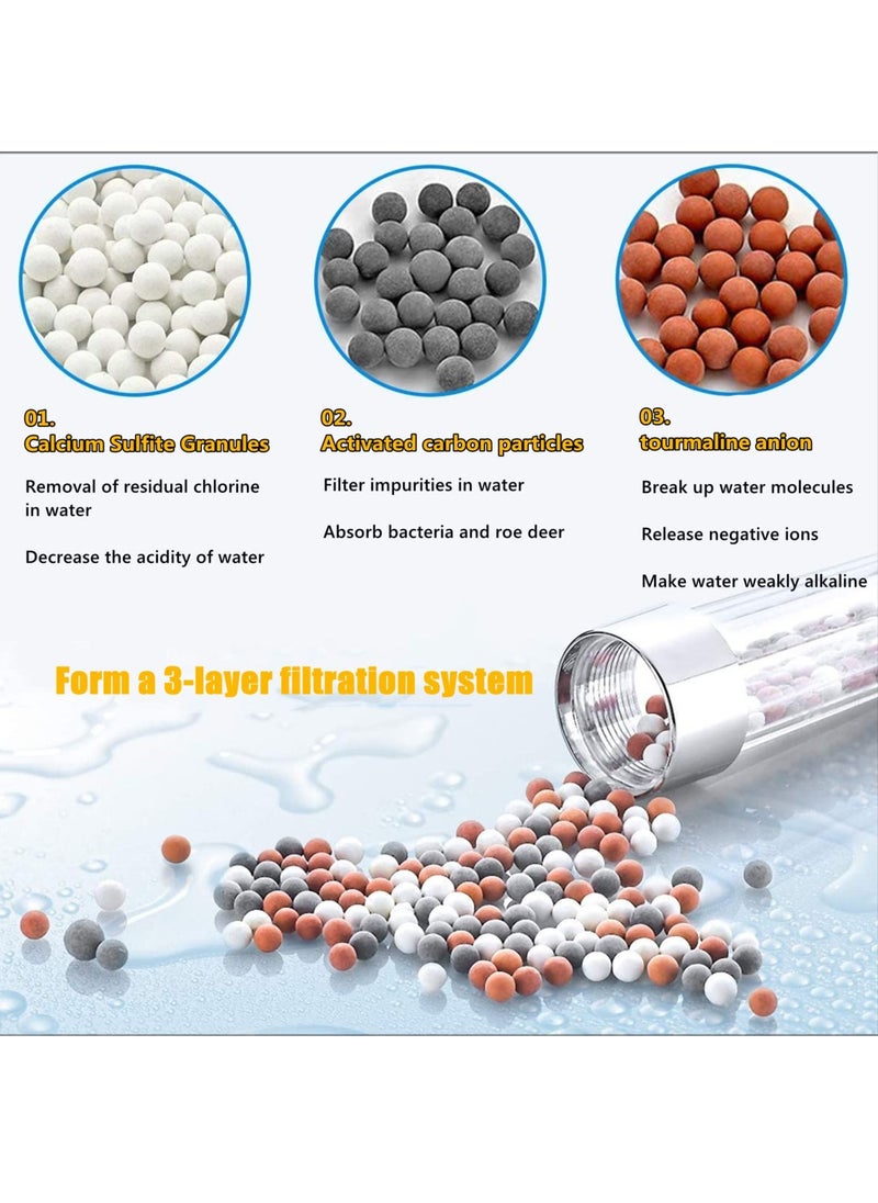 KASTWAVE 6 Packs Ionic Shower Head Beads, Ion Mineral Ball for Stone Shower Head, Hard Water Softening Filtration (3 Sets)  - Image 2