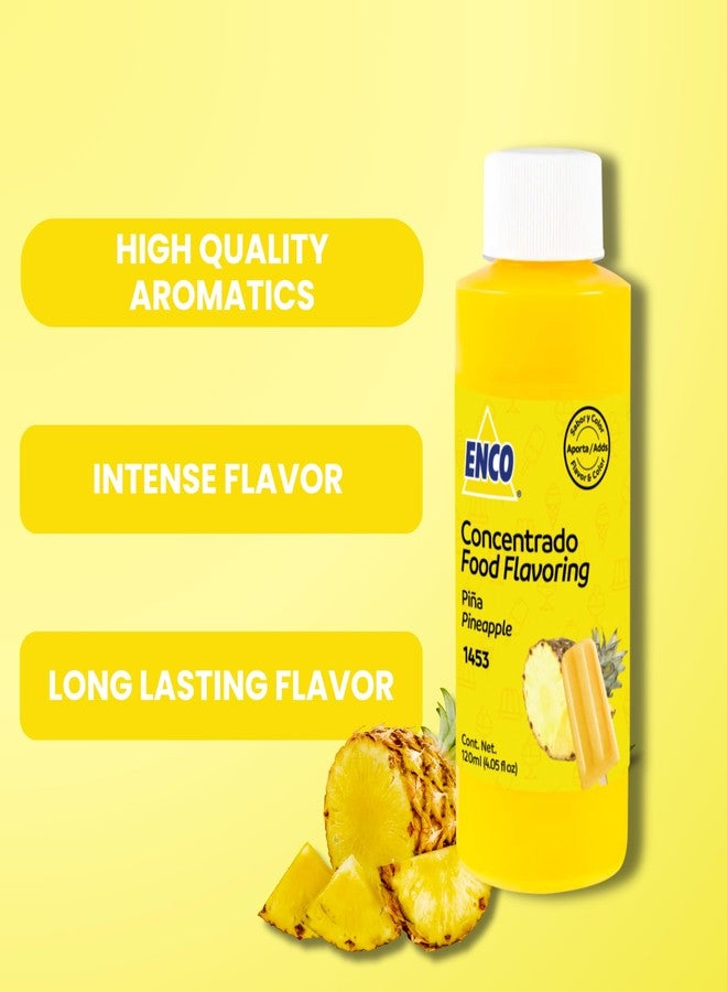 ENCO Flavoring 4.05 fl.oz (120ml) for ice cream, popsicles, aguas frescas, jellies, and more (adds flavor and color) (Pineapple) - Image 2