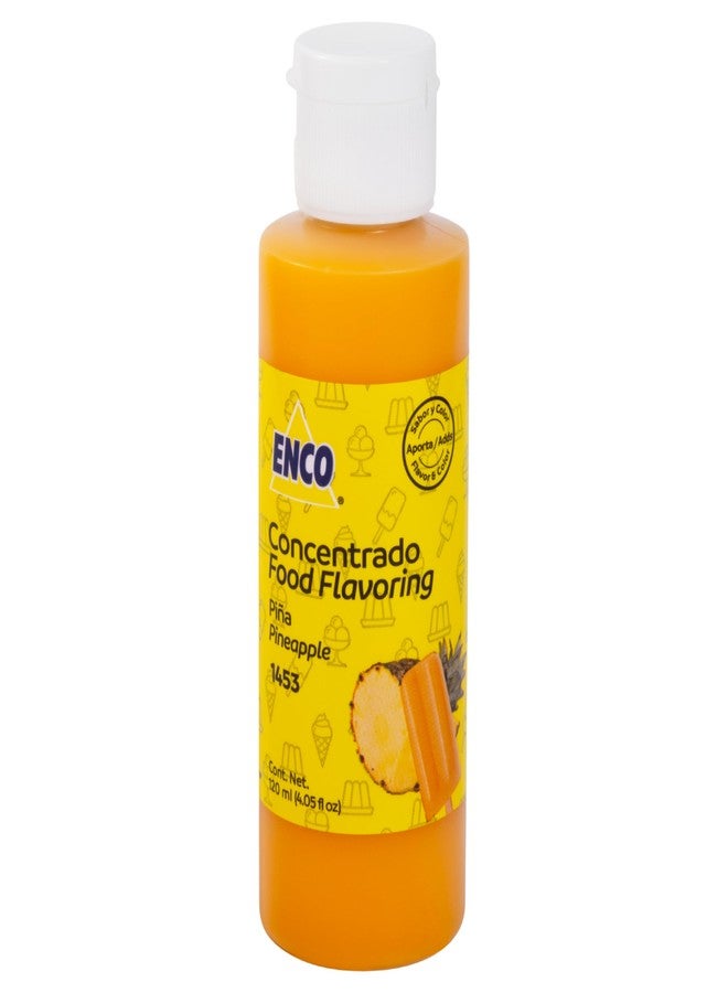 ENCO Flavoring 4.05 fl.oz (120ml) for ice cream, popsicles, aguas frescas, jellies, and more (adds flavor and color) (Pineapple) - Image 1