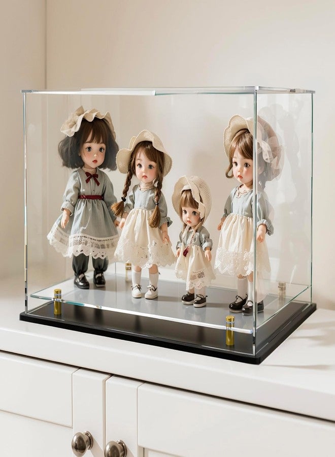 UoYeet Acrylic Display Case with Floating Shelf & Thick Base - UV-Protected Collectible Showcase for Souvenirs, Figurines, and Memorabilia (16" Lx13 Wx13 H) - Image 1
