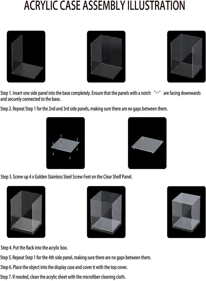 UoYeet Acrylic Display Case with Floating Shelf & Thick Base - UV-Protected Collectible Showcase for Souvenirs, Figurines, and Memorabilia (16" Lx13 Wx13 H) - Image 4