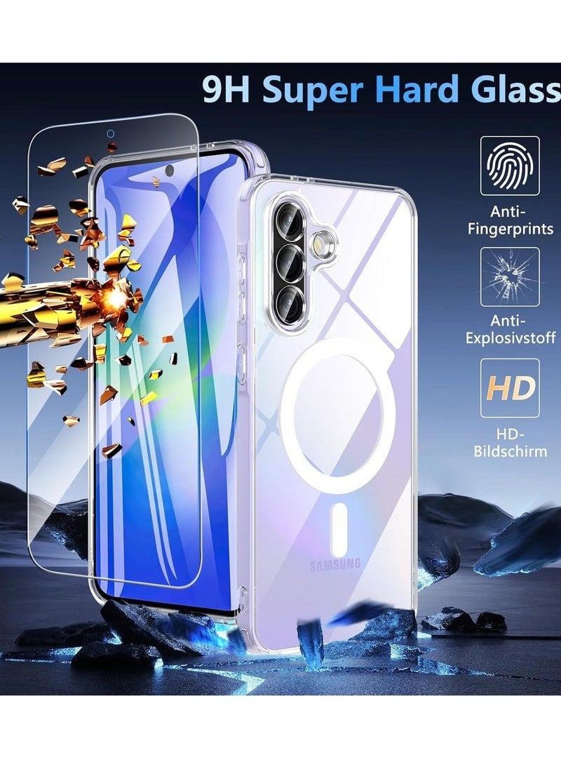 TIGER 2-in-1 Samsung A36 5G Case Compatible with MagSafe | Anti-Yellow Shockproof Clear Cover with Tempered Glass Screen Protector | Slim Fit Drop Protection Case for Samsung Galaxy A36 5G (2025) | Magnetic Charging Support | Scratch & Impact Resistant - Image 3