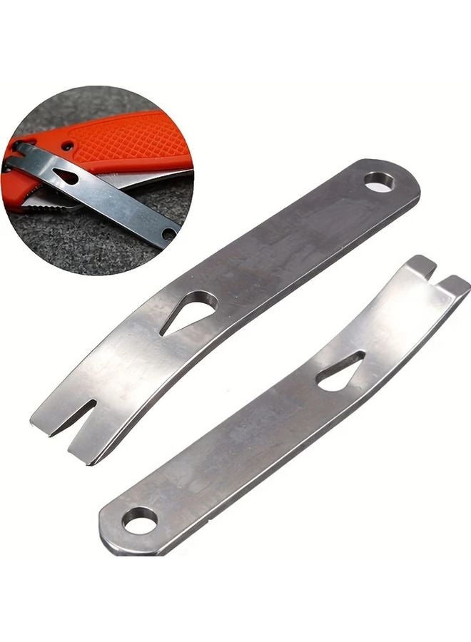 2pcs Mini EDC Survival Tools 3in Pocket Crowbar for Camping Hiking Multi Use Pry Bar - Image 2