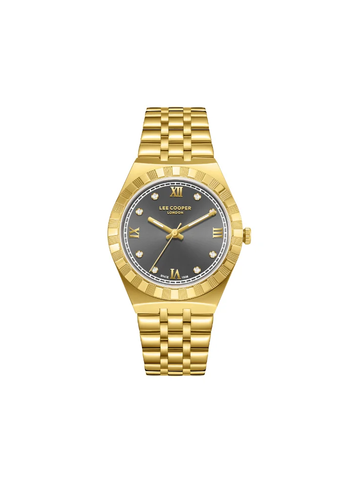 لي كوبر Lee Cooper LC08059.160 Women's Analog Display Watch & Metal Strap Gold
