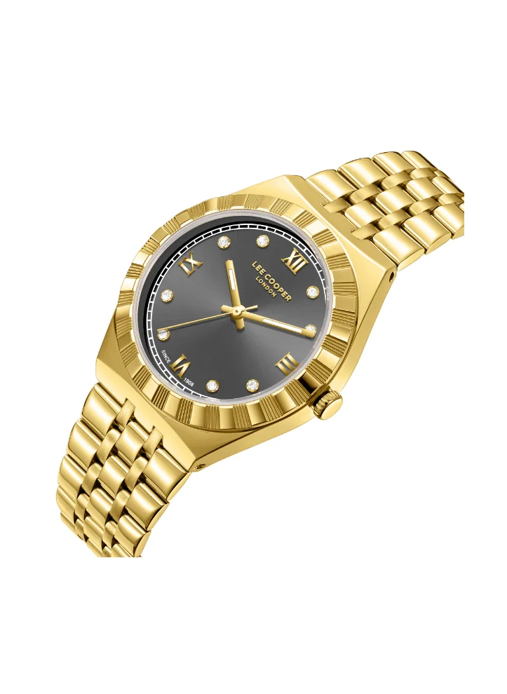 لي كوبر Lee Cooper LC08059.160 Women's Analog Display Watch & Metal Strap Gold