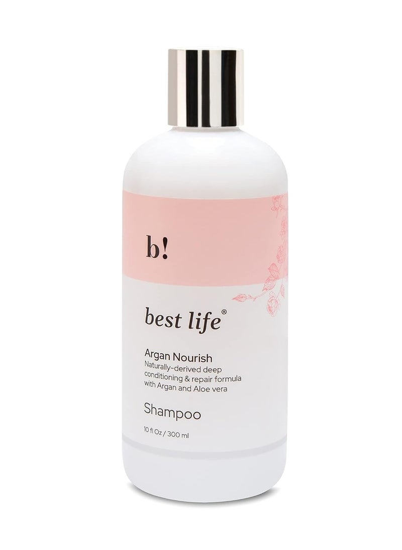 Best Life Best Life Moroccan Argan Oil Hair Shampoo for Dull Dry Frizzy Hair 300 Ml Moisturize Strengthen Curly and Wavy Hair  - Image 1