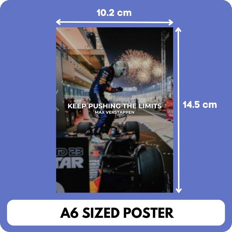 auraposter Paper Max Verstappen Poster (Set Of 40),Formula One Max Verstappen Mini Posters (15 X10 Cm),Red Bull F1 Poster Posters For Wall, Bedroom, Living Room,Formula 1 Posters,Glue Dots Included - Image 2