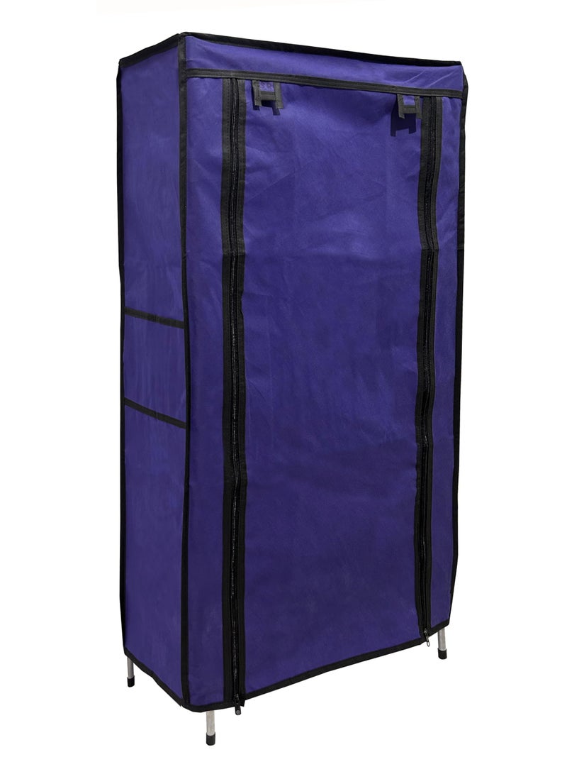 SANAMSTORE Multi Utility 6 Layer Metal Pipe with Non-Woven 100GSM Fabric Cover Shoe/Cloth/Toy/Books Rack-Dark Blue - Image 3