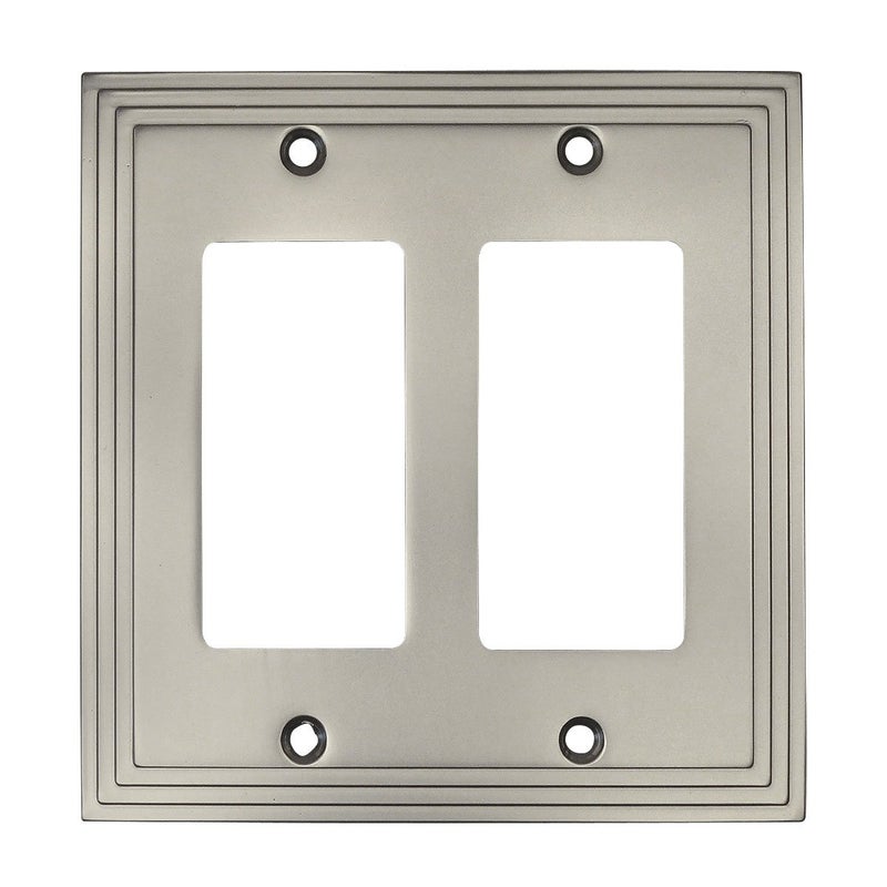 Cosmas 25090-SN Satin Nickel Double GFI/Decora Rocker Wall Switch Plate Switchplate Cover - Image 2
