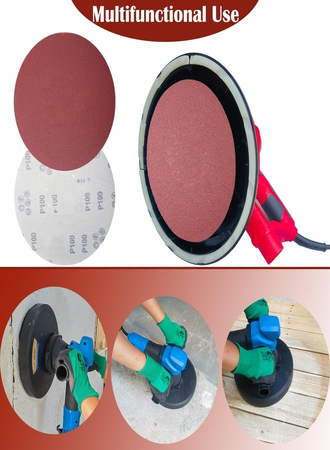 Tonmp 50 PCS 7 Inch Sanding Discs Set - 60 80 120 180 240 Grits Sandpaper, 7" Hook-and-Loop Aluminum Oxide Abrasive Sander Paper for Random Orbit Floor Drywall Sander - Image 5