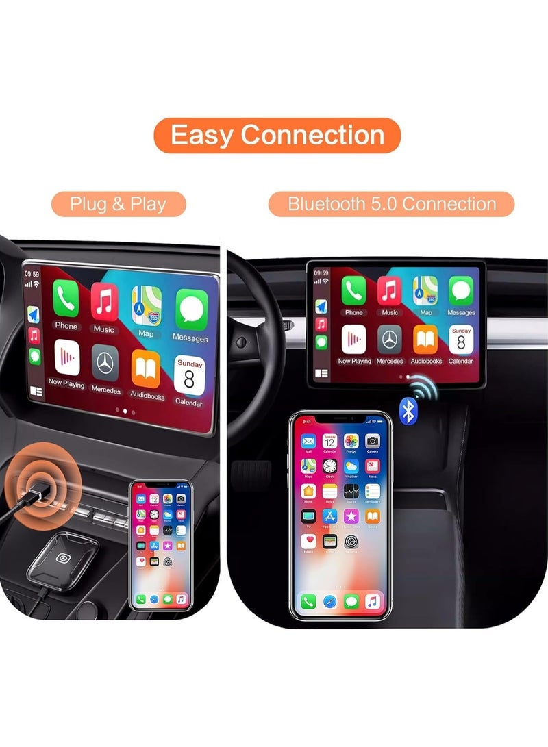Captaintech in 1 Android Auto & Carplay Wireless Adapter, Wireless Carplay Adapter for Phone, Plug & Play, 5GHz WiFi Wireless CarPlay Android Auto Streaming Box for Car Models 2015-2023, Fast Connecting - Image 3