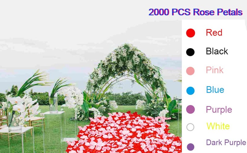 VOVCIG VOVCIG 2000 PCS Artificial Silk Rose Petals  Artificial Flowers for Decoration Wedding Party Valentine Day  Event Romantic Night (Violet) - Image 4