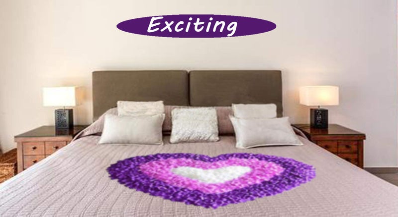 VOVCIG VOVCIG 2000 PCS Artificial Silk Rose Petals  Artificial Flowers for Decoration Wedding Party Valentine Day  Event Romantic Night (Violet) - Image 2