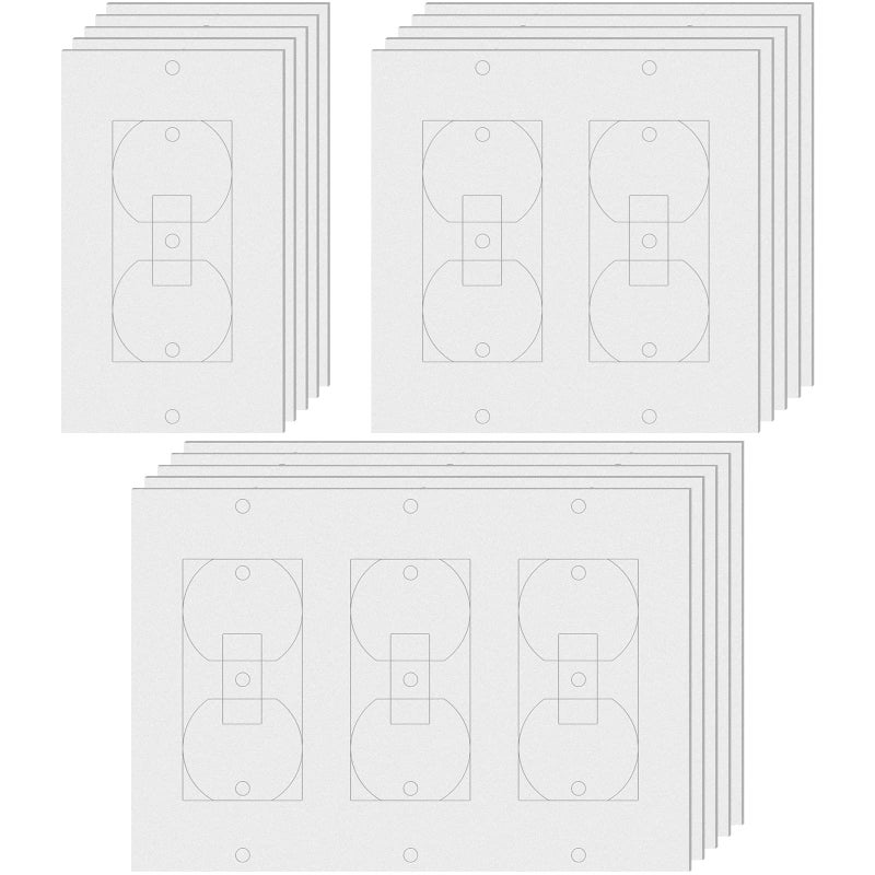 Tondiamo 20 Pcs White Wall Insulation Gasket Rectangle Wall Plate Outlet Sealers Foam Replacement Weatherproof Gasket Sealer Energy Saving for Electrical Outlet Plates Switch Covers - Image 1