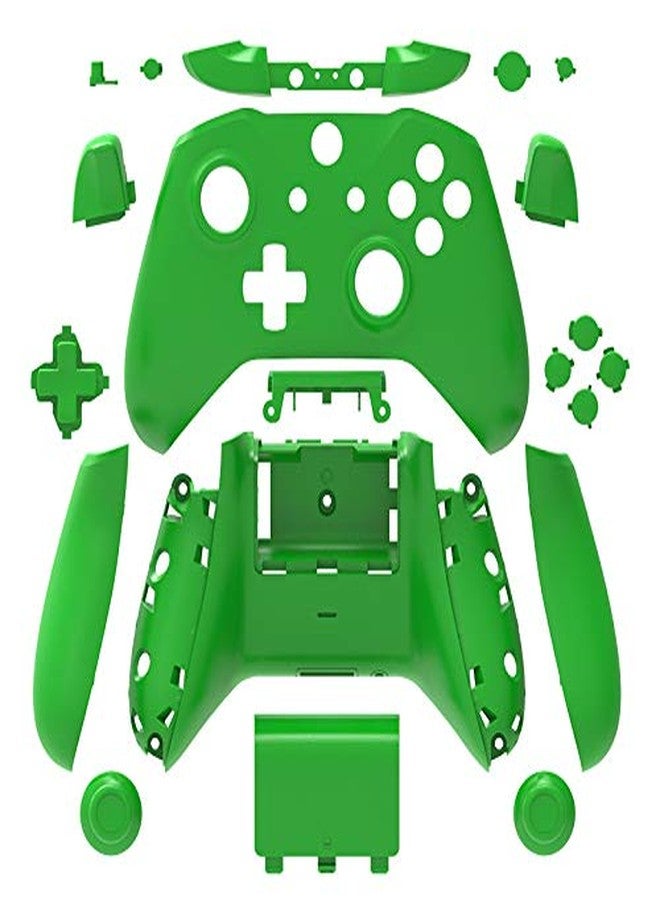 WPS غطاء مات من WPS مجموعة كاملة من الأصداف + أزرار ABXY + واقيات RB LB + قضبان يمين/يسار لوحدات تحكم Xbox One S Slim (مدخل سماعة رأس 3.5 مم) (أخضر) - Image 2