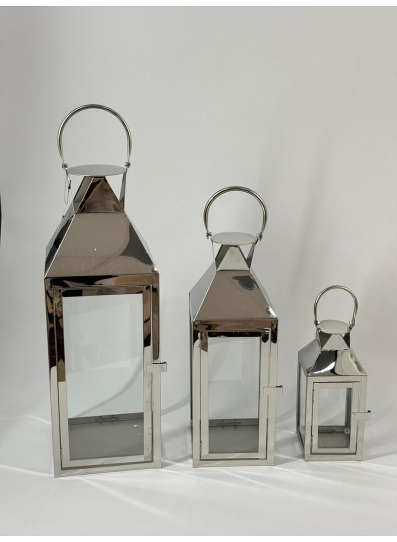 Living Set of Metal Lanterns with Glass: Practical and Attractive Lighting - Image 4