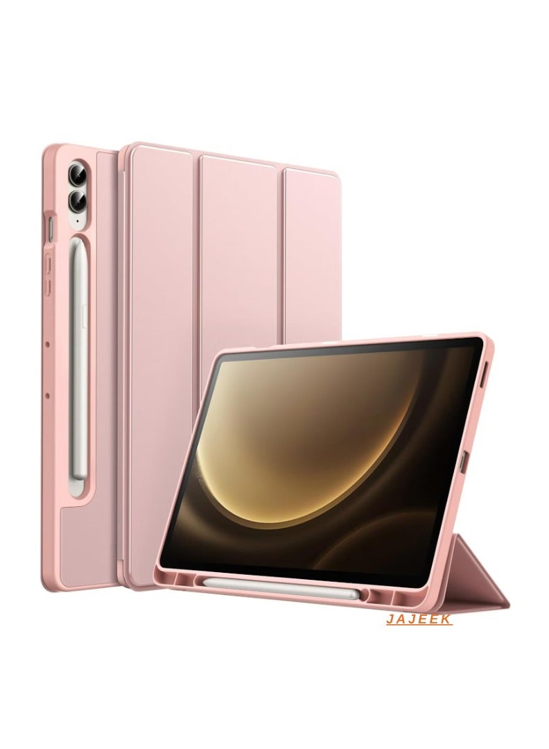 JAJEEK Case for Samsung Galaxy Tab S9 FE+ 12.4-Inch with S Pen Holder – Soft TPU Tri-Fold Stand Protective Tablet Cover, Supports S Pen Charging, Auto Wake/Sleep Function, Shockproof & Lightweight - Image 1