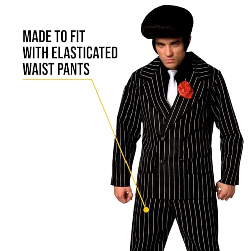 Morph 1920 Gangster Costume For Men, Roaring 20s Costume for Men, Great Gatsby Attire, Large - Image 3
