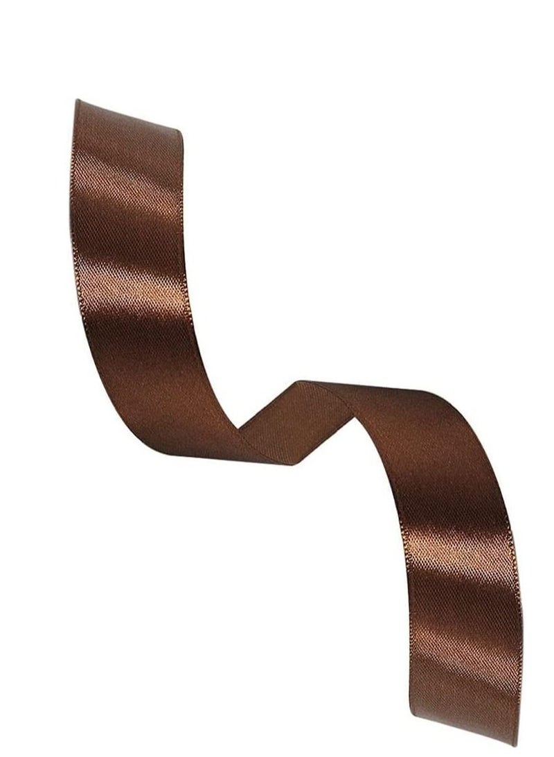 MARKQ Mocha Brown Satin Ribbon, 24mm x 25yd Fabric Polyester Ribbon for Gift Wrapping, Party Favors, Wedding Decorations, Bow Making, Bouquets, Sewing Projects & Craft Supplies - Image 3