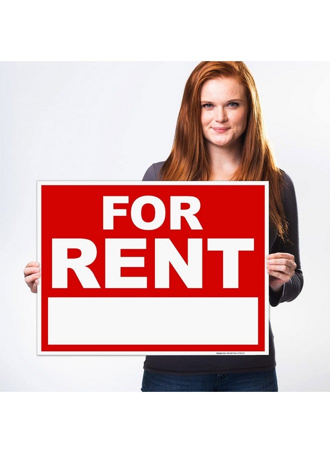 Sigo Signs Sigo Signs, for Rent Sign, (2 Pack) Double Sided 18x24 Inches, Corrugated Plastic with Metal H Stake, Made in USA  - Image 4