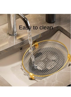 Excefore Bathroom Tray,10" Gold Rotatable Vanity Tray, Dresser Decor,Perfume Organizer,Makeup Organizer,Round Decorative Tray for Bathroom  - Image 2