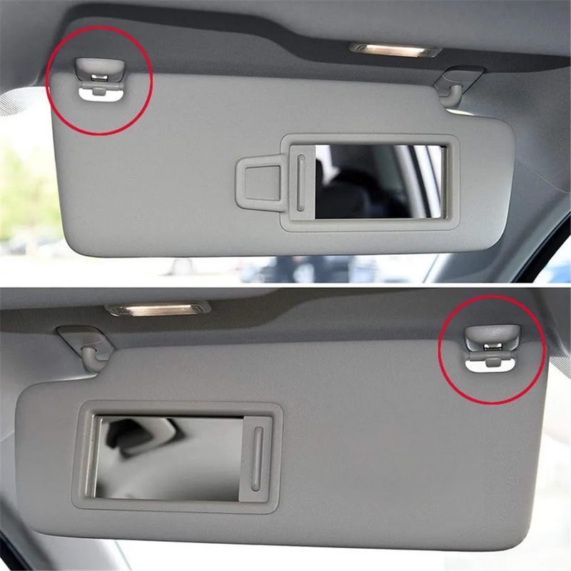 Wivplex 2Pcs Gray Car Sun Visor Clip Hook - Image 5