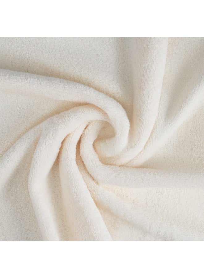إيتن هوم وير طقم فوط حمام قطن مصري مكون من 3 قطع - 1 فوطه يد كبيرة جدا 50 × 90 سم وفوطتين للوجه 30 × 30 سم - فوط فائقة النعومة وعالية الامتصاص وسريعة الجفاف (كريمي) - Image 3