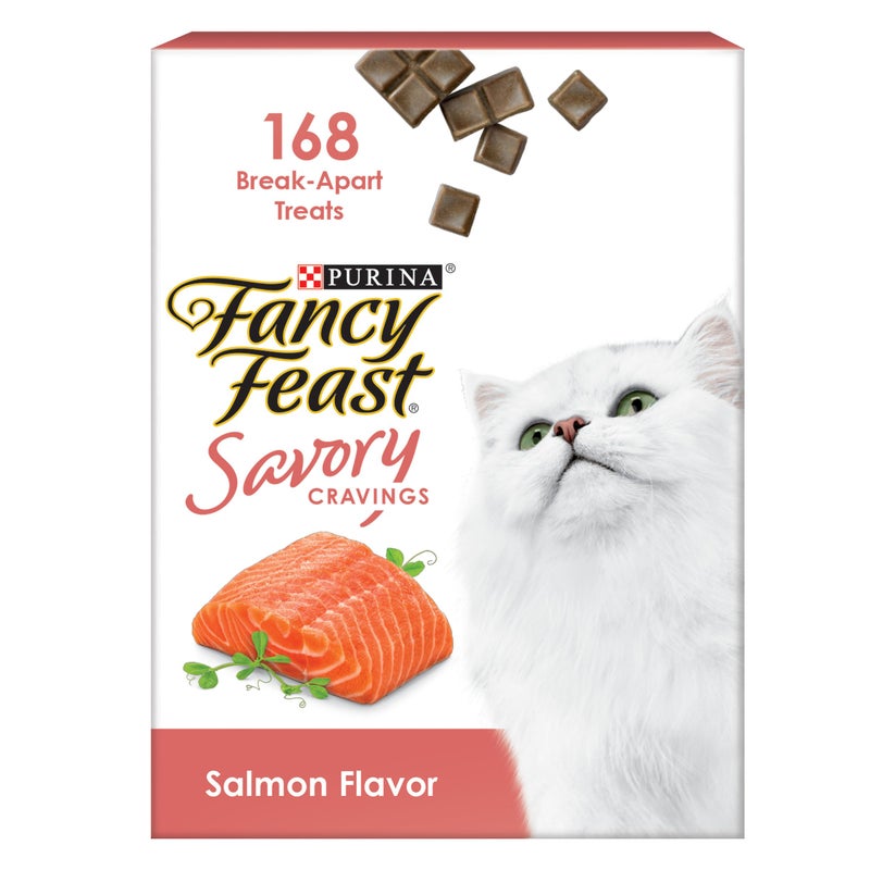 Fancy Feast Purina Fancy Feast Savory Cravings Salmon Flavor Limited-Ingredient Soft Cat Treats, 3 oz. Box - Image 1