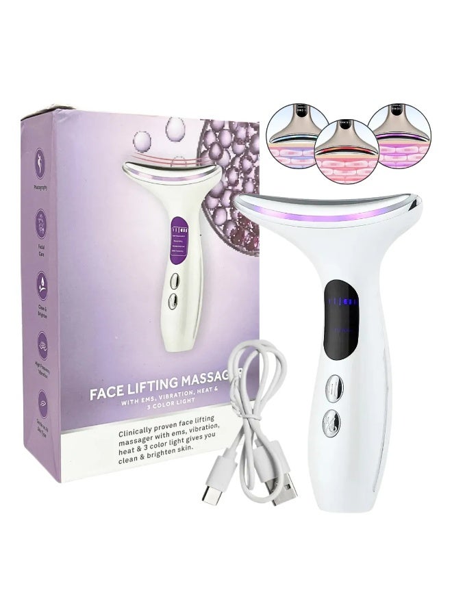 جهاز تدليك الدولفين للعلاج بالضوء – 3 مصابيح LED مضادة للتجاعيد لتدليك الوجه والرقبة وشد البشرة - Image 1