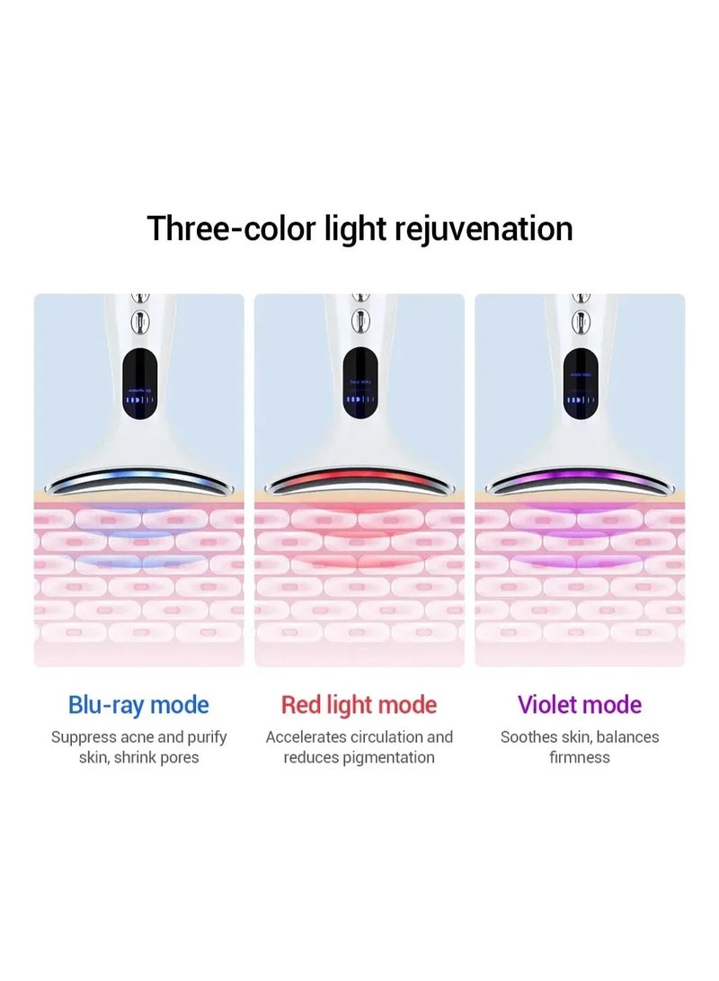جهاز تدليك الدولفين للعلاج بالضوء – 3 مصابيح LED مضادة للتجاعيد لتدليك الوجه والرقبة وشد البشرة - Image 3