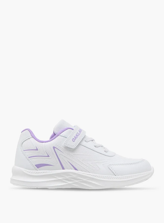 Oaklan by Shoexpress Girls Panelled Sports Shoes with Hook and Loop Closure