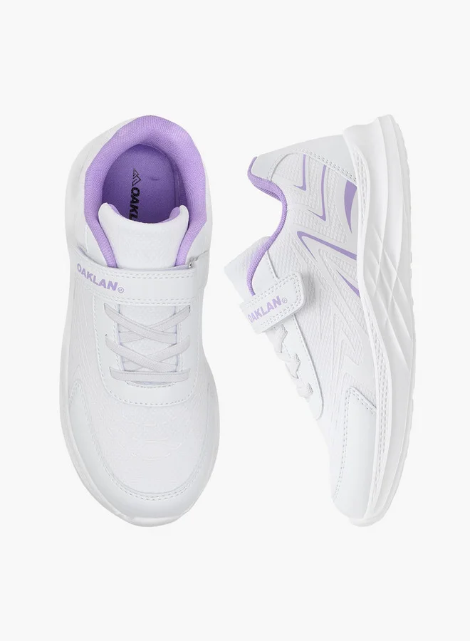 شو اكسبرس Girls Panelled Sports Shoes with Hook and Loop Closure