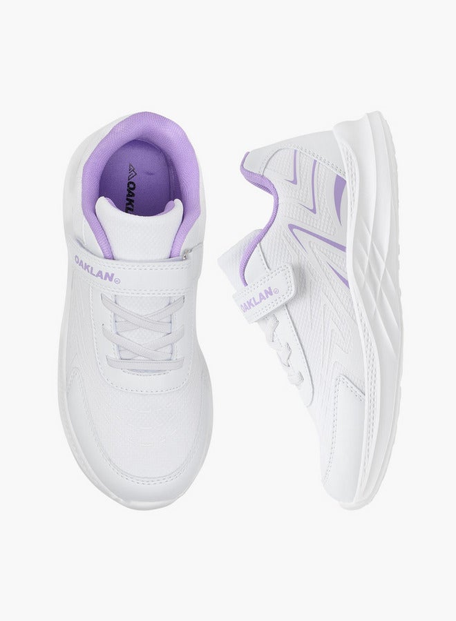 Oaklan by Shoexpress Girls Panelled Sports Shoes with Hook and Loop Closure  - Image 1