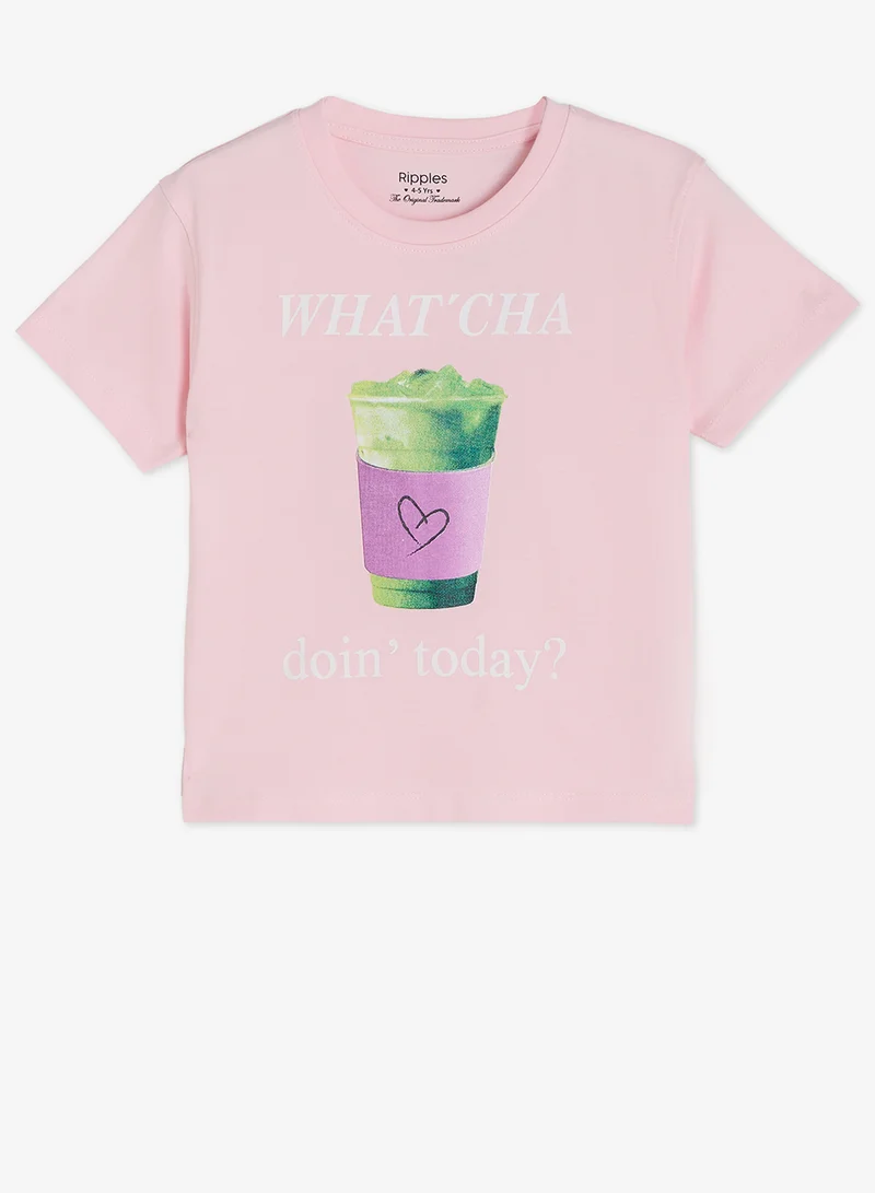 ريبلز مع نمشي Girls Drop Shoulder T-shirt