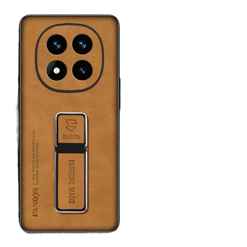 MS غطاء واقي بFilm، تغطية كاملة، Amber Brown، حماية من السقوط، مقاوم للصدمات لـ Redmi Note 14 Pro باللون البني باللون الأحمر - Image 1