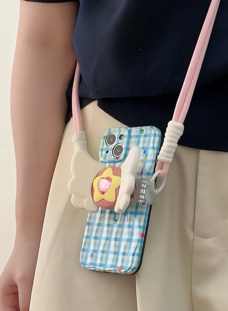 Paraphrase Cute Sailor Moon Style Phone Clip with Strap – Magical Girl Crossbody Holder, Unique and Adorable Design - Image 2