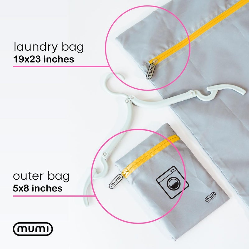 MUMI Mesh Laundry Bags for Delicates – Travel Laundry Bag with Hanger & Pouch | Large Lingerie Wash Bag for Washing Machine, Baby Clothes, Gym & Travel | Odor-Resistant Laundry Mesh Bag (Pink) - Image 5
