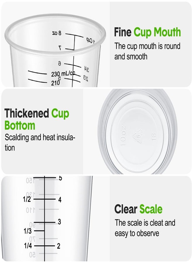 Yunsailing 50 Pack Disposable Measuring Cups for Resin 8 oz Clear Plastic Epoxy Reusable Liquid Mixing Cups for Cooking and Baking Supplies - Image 3