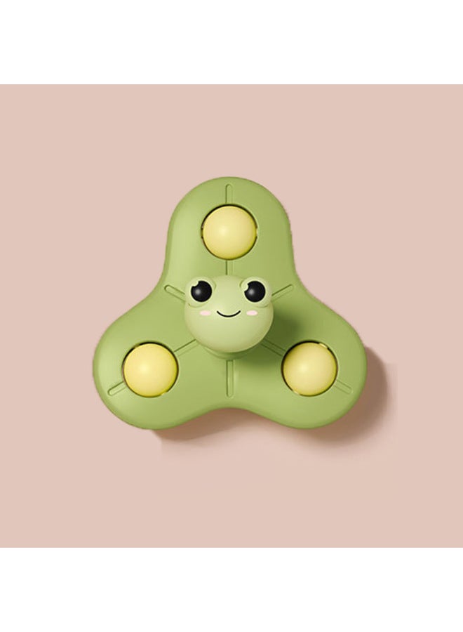Children's Sucker Rotating Music Rotating Insects Marine Animals Gyro Fun Bathing Rotating Toys For Infants-Color:Three-dimensional Turning Music-Frog Lotus Leaf  - Image 1
