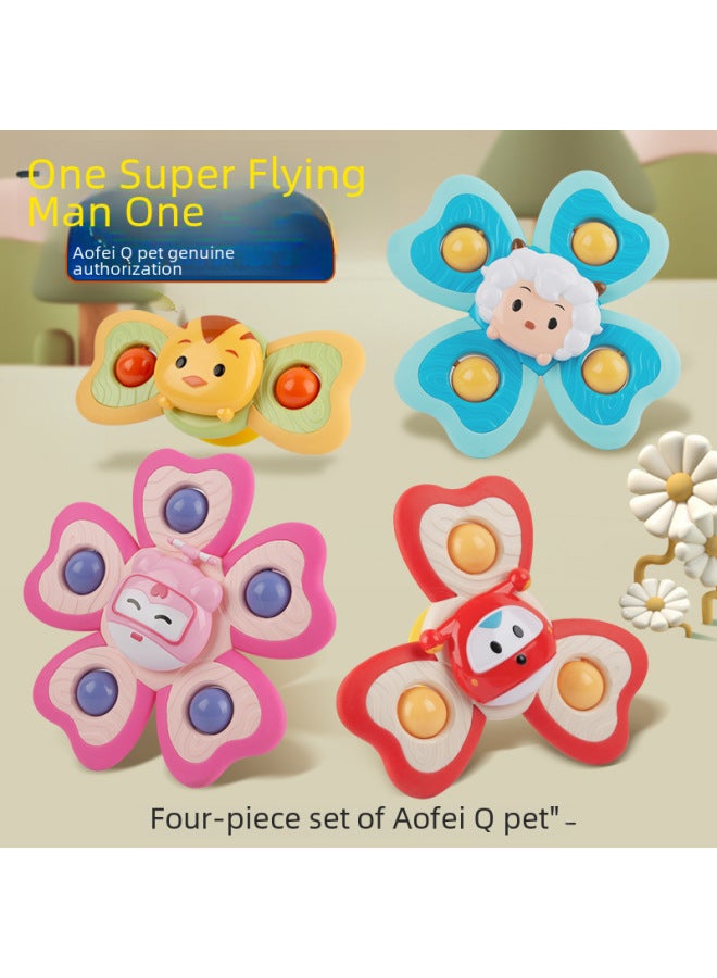 Children's Sucker Rotating Music Rotating Insects Marine Animals Gyro Fun Bathing Rotating Toys For Infants-Color:Three-dimensional Turning Music-Frog Lotus Leaf  - Image 5