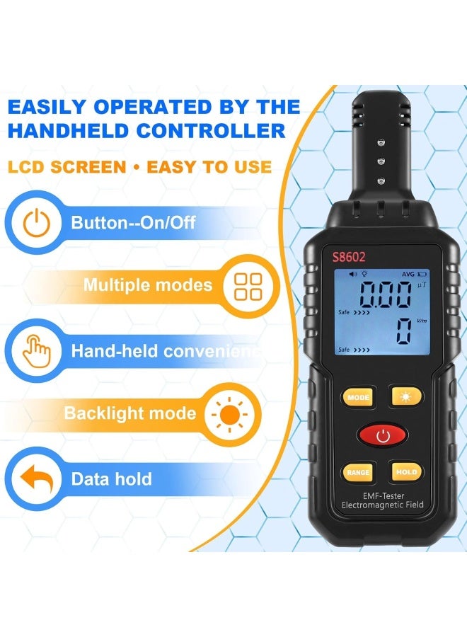 3 in 1 EMF Meter, EMF Reader, Electromagnetic Field Radiation Detector,EMF Tester for Home, EMF Detector with sound light alarm,Ghost Hunting Equipmetent - Image 3