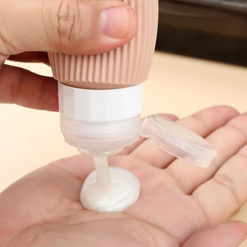 Lyrovo 16 Pack Travel Bottles Set TSA Approved Leak Proof Silicone Squeezable Containers for Toiletries Refillable Travel Accessories for Conditioner Shampoo Lotion & Body Wash (Apricot) - Image 2
