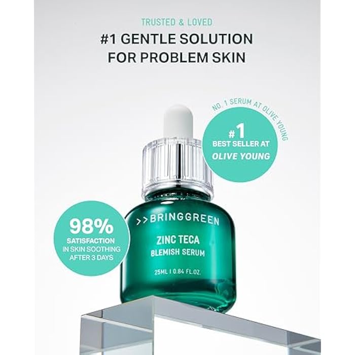 BRING GREEN ZINC TECA Serum with Niacinamide | Soothing Face Serum for Sensitive Skin, Pore Minimizing & Hydrating | Korean Skincare for Breakouts & Uneven Texture - Image 3