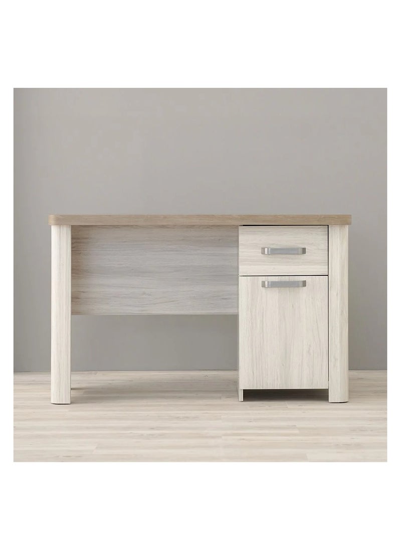 DANUBE HOME Olivos طاولة كمبيوتر مكتب مكتب محطة عمل حديثة للكمبيوتر المحمول طاولة ألعاب خشبية طاولة دراسة للمنزل وغرفة المعيشة وغرفة النوم 120 × 60 × 75 سم رمادي رمادي / بلوط  - Image 3