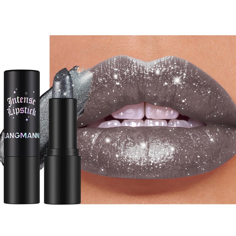 Jolilab Sparkling Lip Gloss Long Lasting Waterproof Moisturizer Lip Balm Glitter Shimmer Metallic Diamond Shiny Bold Glow Goth Lipstick for Women Girls Nonsticky 1 06