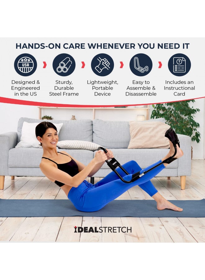 IdealStretch IdealStretch Original - Hamstring, Lower Back & Calf Stretcher - Pain Relief & Deep Knee Extension - Flexibility Tool with Instruction Card & Wedge Combo - Image 3