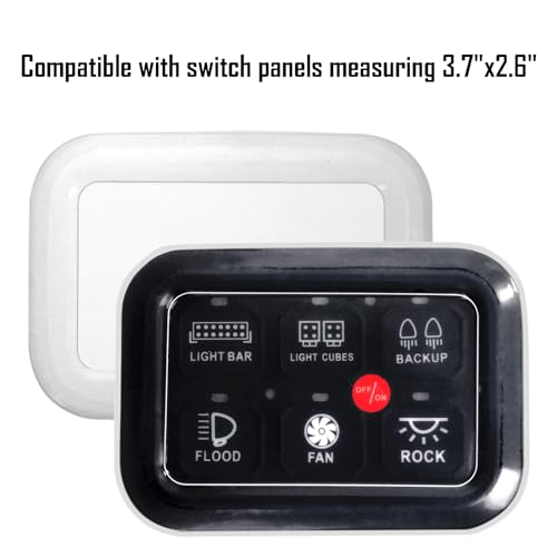 Auxbeam 6 Gang Switch Panel Cover Soft Silicone Case Protective Case Cover Waterproof Flexible Skin Cover Case Silicone Gel Rubber Cover Compatible with Auxbeam Switch Panel BC60, GC60, RA60 - Image 2