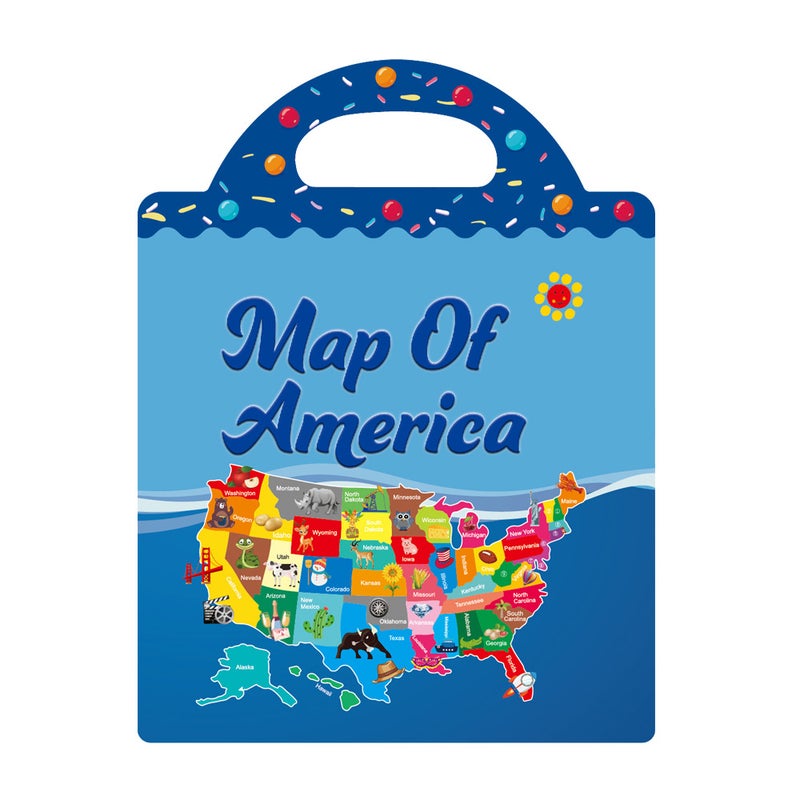 Generic DIY Fun Animal Dinosaur Ocean Sticker Book USA Map + CPC Certificate