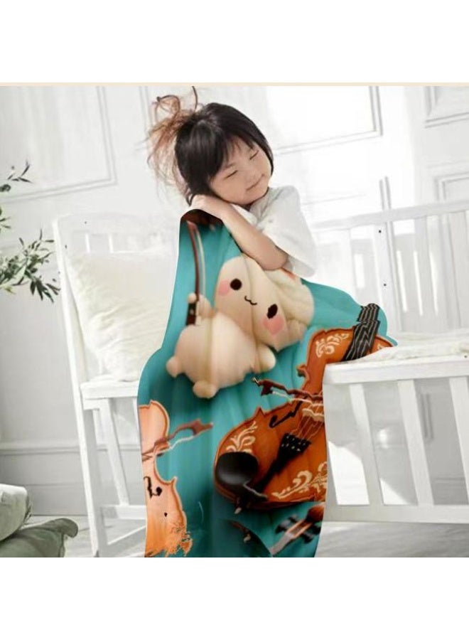 general Baby and children's cartoon flannel thin blanket (warm and comfortable, suitable for sleep, game use) 70cm*100cm - Image 1