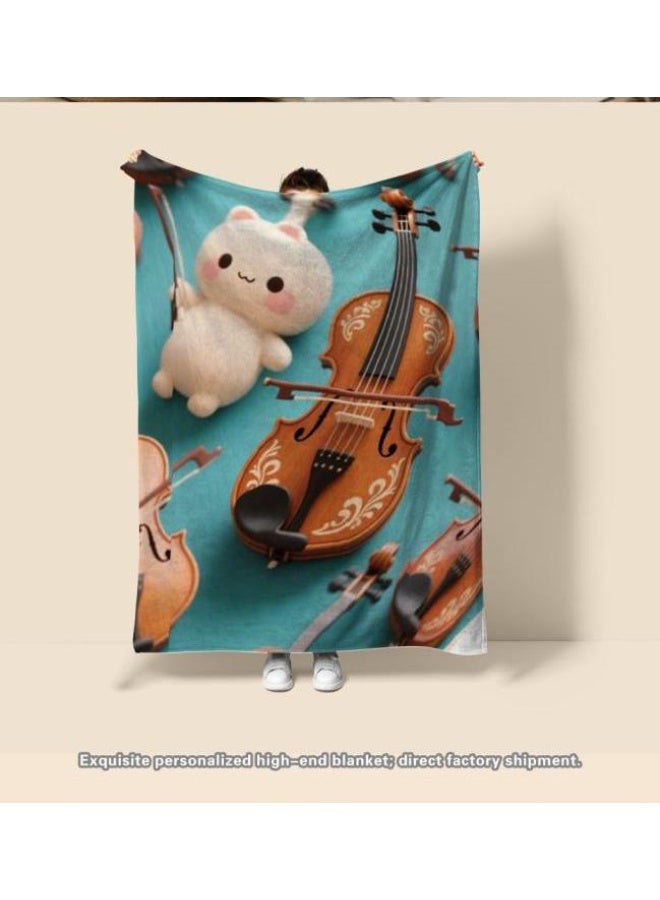 general Baby and children's cartoon flannel thin blanket (warm and comfortable, suitable for sleep, game use) 70cm*100cm - Image 3